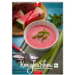 Falinaptár képes 340 × 485 mm, fehér lapokkal KonyhaShow Dayliner 2027. Falinaptár Dayliner