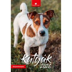 Falinaptár képes 230 x 330 mm, fehér lapokkal Kutyák Dayliner 2027. Falinaptár Dayliner