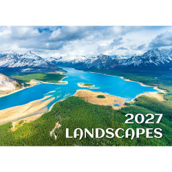 Falinaptár képes 450 × 315 mm, fehér lapokkal Landscapes Dayliner 2027. Falinaptár Dayliner