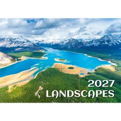 Falinaptár képes 450 × 315 mm, fehér lapokkal Landscapes Dayliner 2027. Falinaptár Dayliner