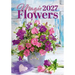Falinaptár képes 315 x 450 mm, fehér lapokkal Magic Flowers Dayliner 2027. Falinaptár Dayliner