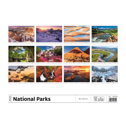 Falinaptár képes 450 × 315 mm, fehér lapokkal National Parks Dayliner 2026.