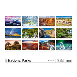 Falinaptár képes 450 × 315 mm, fehér lapokkal National Parks Dayliner 2027. Falinaptár Dayliner