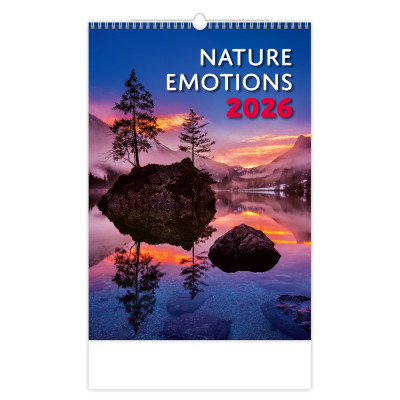 Falinaptár képes 315 x 450 mm, fehér lapokkal Nature Emotions Dayliner 2027.