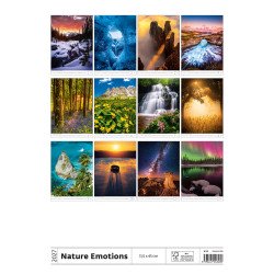 Falinaptár képes 315 x 450 mm, fehér lapokkal Nature Emotions Dayliner 2027. Falinaptár Dayliner