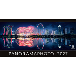 Falinaptár képes 315 × 630 mm, fehér lapokkal Panoramaphoto Dayliner 2027. Falinaptár Dayliner