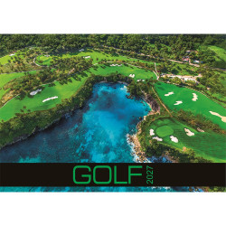 Falinaptár képes 334 × 485 mm, fehér lapokkal Golf Dayliner 2027. Falinaptár Dayliner