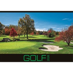 Falinaptár képes 334 × 485 mm, fehér lapokkal Golf Dayliner 2026. Falinaptár Dayliner