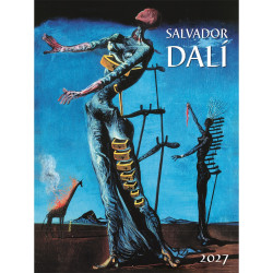 Falinaptár képes 420 × 560 mm, fehér lapokkal Salvador Dalí  Dayliner 2027. Falinaptár Dayliner