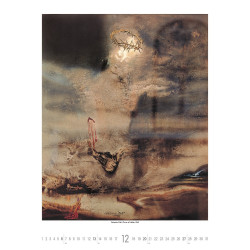 Falinaptár képes 420 × 560 mm, fehér lapokkal Salvador Dalí  Dayliner 2027. Falinaptár Dayliner