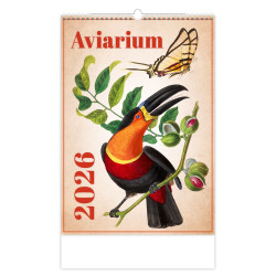 Falinaptár képes 450 × 315 mm, fehér lapokkal Aviarium Dayliner 2026. Falinaptár Dayliner