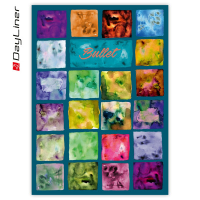 Keménytáblás notesz pontozott vonalozással Colors A5 Bullet, fehér lapokkal Paint Dayliner 2026.