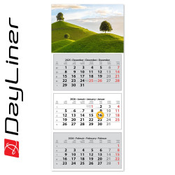 Speditőr naptár 3 tömb, 3 hónap SP-30 330 × 760 mm, fehér lapokkal Hangulat Dayliner 2026. Speditőr falinaptár Dayliner