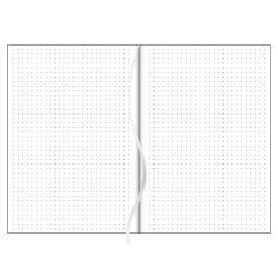 Keménytáblás notesz pontozott vonalozással Pannon A5 Bullet, fehér lapokkal piros Dayliner 2027.