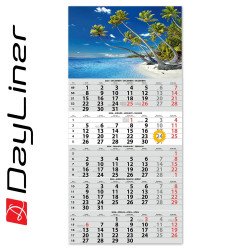 Speditőr naptár 1 tömb, 5 hónap SP-15 330 × 670 mm, fehér lapokkal Vízpart Dayliner 2026. Speditőr falinaptár Dayliner