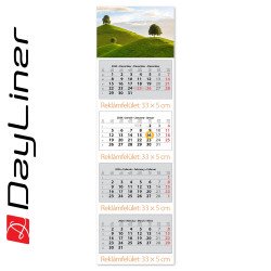 Speditőr naptár 4 tömb, 4 hónap SP-4 330 × 1100 mm, fehér lapokkal Hangulat Dayliner 2026. Speditőr falinaptár Dayliner