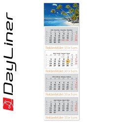 Speditőr naptár 4 tömb, 4 hónap SP-4 330 × 1100 mm, fehér lapokkal Vízpart Dayliner 2026. Speditőr falinaptár Dayliner