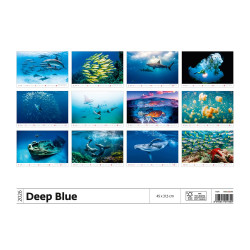 Falinaptár képes 315 × 450 mm Deep Blue Dayliner 2027. Naptár Dayliner