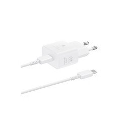 Töltő hálózati SAMSUNG Type-C aljzat (25W, GaN, PD gyorstöltő + Type-C kábel) fehér Telefontöltő Samsung