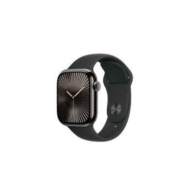 Okosóra APPLE Watch S10 Cellular 42mm Slate titanium Case with Black Sport Band - M/L