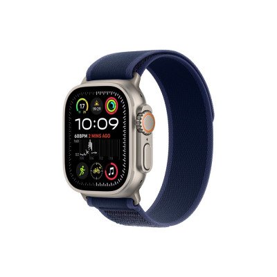 Okosóra APPLE Watch Ultra2 v2 Cellular 49mm Natural titanium Case with Blue Trail Loop - S/M