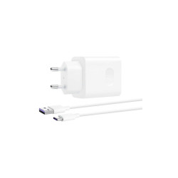 Töltő hálózati HUAWEI USB aljzat (40W, PD gyorstöltő + Type-C kábel) fehér Telefontöltő Huawei