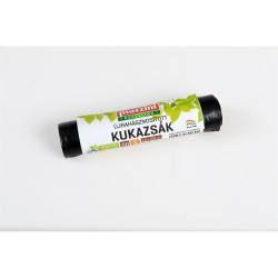 Szemeteszsák újrahasznosított 110 liter 60 x 100 cm 17 mikron 5 db/tekercs Mazzini_fekete Szemeteszsák Mazzini