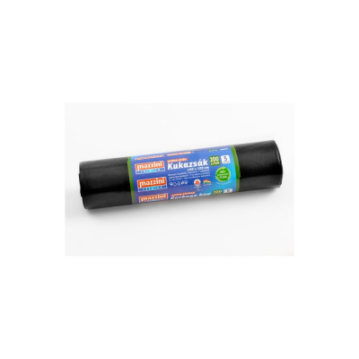 Szemeteszsák újrahasznosított 200 liter 100 x 120 cm 30 mikron 10 db/tekercs Mazzini_fekete