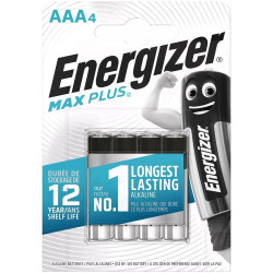 Elem AAA mikro LR03 Max Plus 4 db/csomag, Energizer Elem, akkumulátor, töltő Energizer