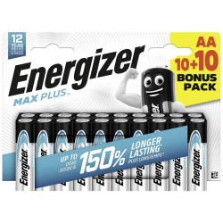 Elem AA ceruza LR06 Max Plus 20 db/csomag, Energizer Elem, akkumulátor, töltő Energizer