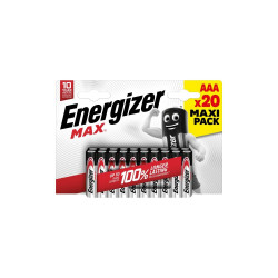Elem AAA mikro LR03 Max 20 db/csomag, Energizer Elem, akkumulátor, töltő Energizer