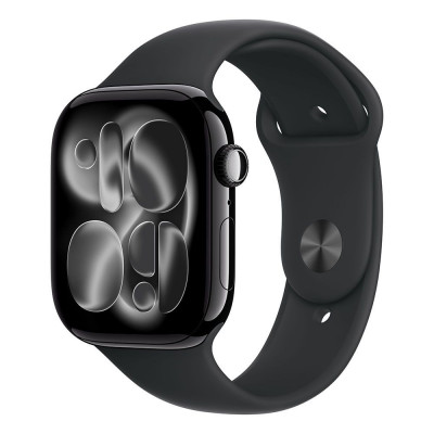Okosóra Apple Watch S11 GPS 46mm Jet Black Aluminium Case with Black Sport Band - M/L