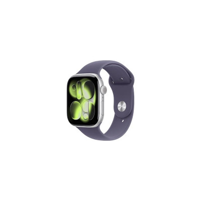 Okosóra Apple Watch S11 GPS 46mm Silver Aluminium Case with Purple Fog Sport Band - M/L