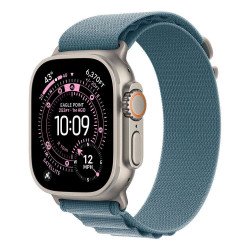 Okosóra Apple Watch Ultra 3 Cellular 49mm Natural Titanium Case with Light Blue Alpine Loop - Medium Okosóra Apple