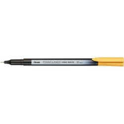 Rostirón, tűfilc 0,4mm, Pentel Pointliner okkersárga Tűfilc PENTEL