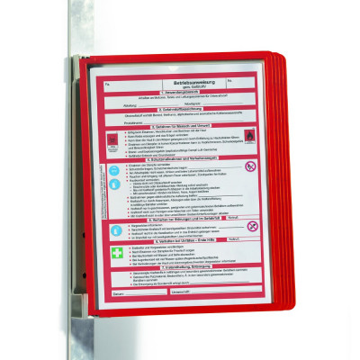 Bemutatótábla tartó, Durable Vario® Magnet Wall 5, piros Bemutatótábla tartó, Durable Vario® Magnet Wall 5, piros