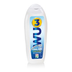 Tusfürdő és sampon 280 ml családi púder illat WU3 Sampon, tusfürdő, testápoló, hintőpor WU3