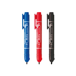 Alkoholos marker 1,3 mm, nyomógombos, Zebra Mckie Retractable írásszín fekete Permanent marker Zebra