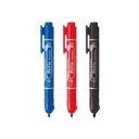 Alkoholos marker 1,3 mm, nyomógombos, Zebra Mckie Retractable írásszín kék