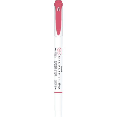 Ecsettol kétvégű Zebra Mildliner Cool & Refined, piros