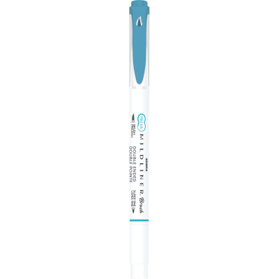 Ecsettol kétvégű Zebra Mildliner Warm, füstkék