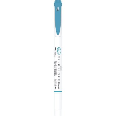 Ecsettol kétvégű Zebra Mildliner Warm, füstkék