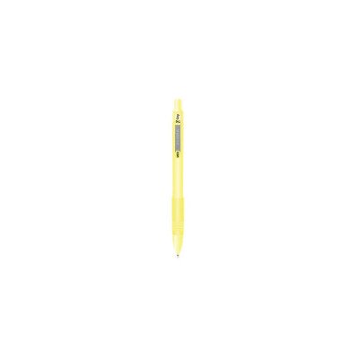 Golyóstoll 1 mm, sárga tolltest, Zebra Z-Grip Pastel, írásszín kék