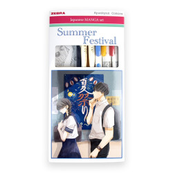 Írószer készlet, Zebra Manga Set, Summer Festival, 5 darabos Zselés toll Zebra