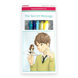 Írószer készlet, Zebra Manga Set, The secret message, 5 darabos Zselés toll Zebra