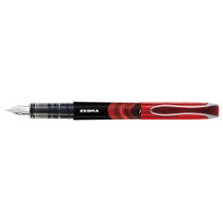 Töltőtoll 0,6 mm, Zebra Fountain pen, piros Töltőtoll, patron Zebra