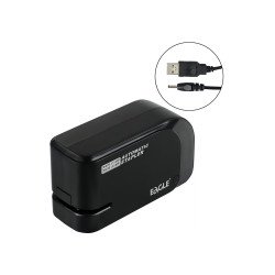 Tűzőgép elektromos 20lap, 24/6 és 26/6  elemmel és USB kábelel is működtethető fekete EAGLE EG-1610 Tűzőgép Eagle