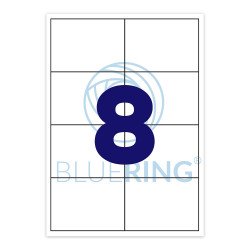 Etikett címke, 99,1x67,7mm, 100 lap, 8 címke/lap Bluering Etikett - címke Bluering