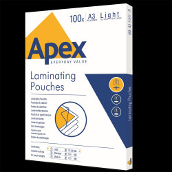 Lamináló fólia A3, 80 mic. 100 db/doboz, Apex Light Kötészeti kellék Apex