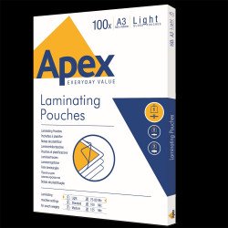 Lamináló fólia A3, 80 mic. 100 db/doboz, Apex Light Kötészeti kellék Apex